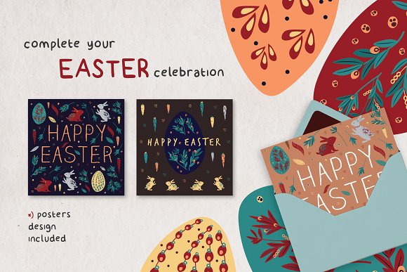 Ethnic Easter Graphic Set