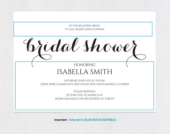 Bridal Shower Invitation Wpc 130