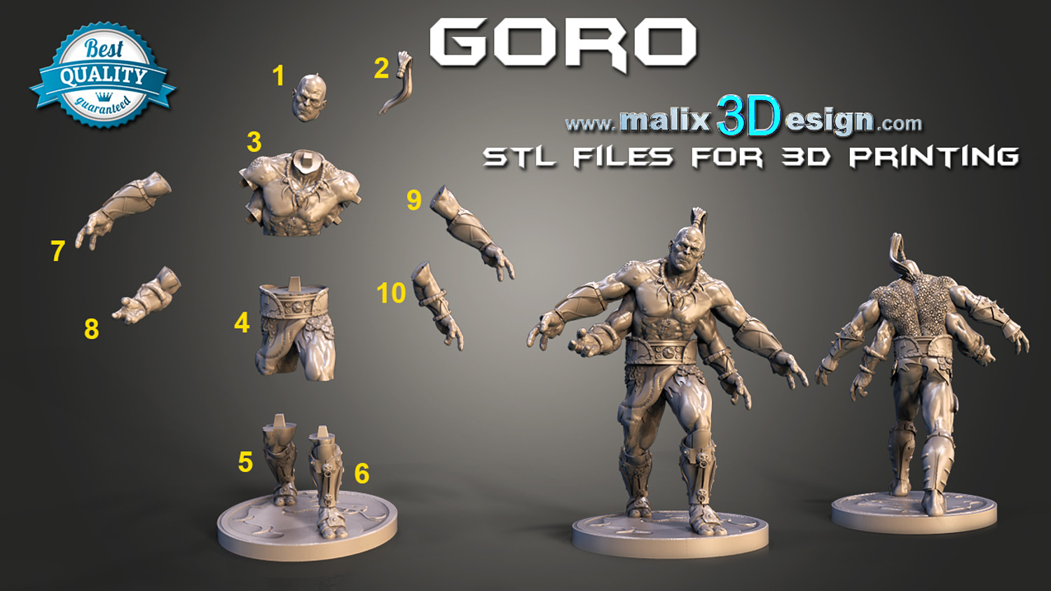 Goro - Mortal Kombat 3D Printable Model