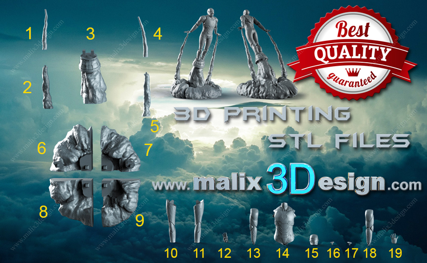 IronMan Mark 50 3D Print Model