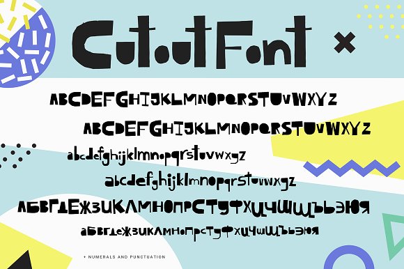 Cutout - bold uppercase font