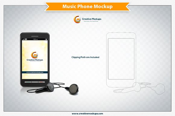 Cell Phone Music Mockup