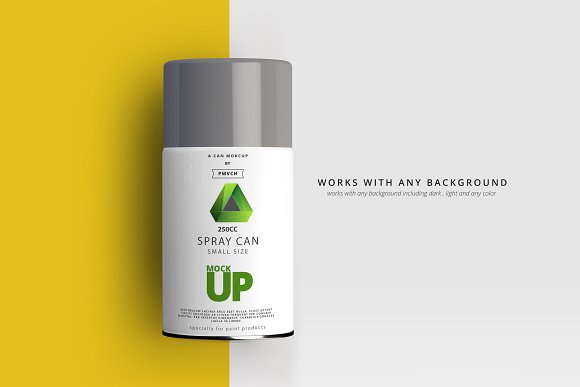 Spray Can Mockup - Small Size