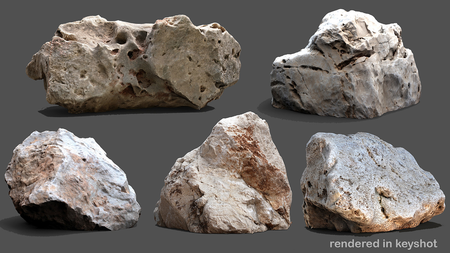 UE4 Photogrammetry 3D Scan Stone Pack VOL 1