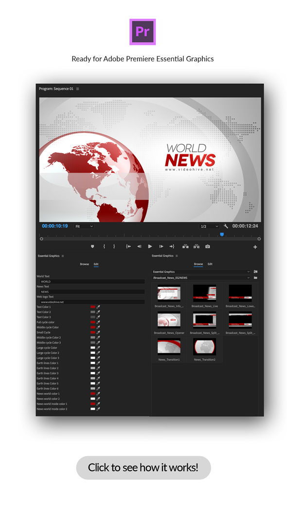  Broadcast News Essential Graphics | Mogrt 