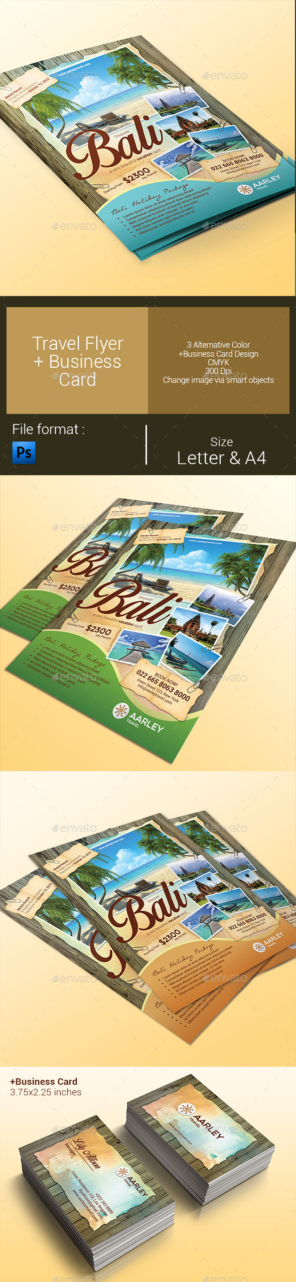  Travel Flyer + Business Card 