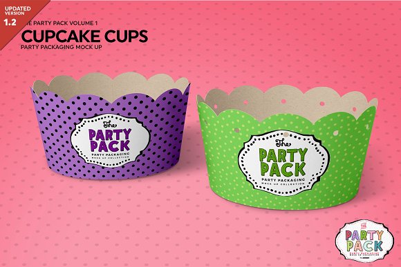 Cupcake Cups Packaging Mockup