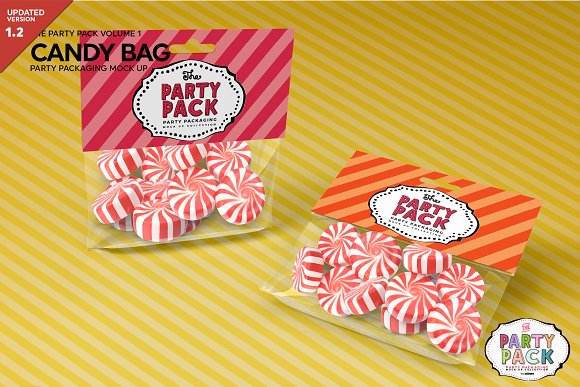 Candy Bag Packaging Mockup