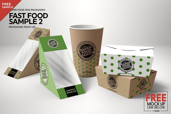 VOL.12 Food Box Packaging Mockups