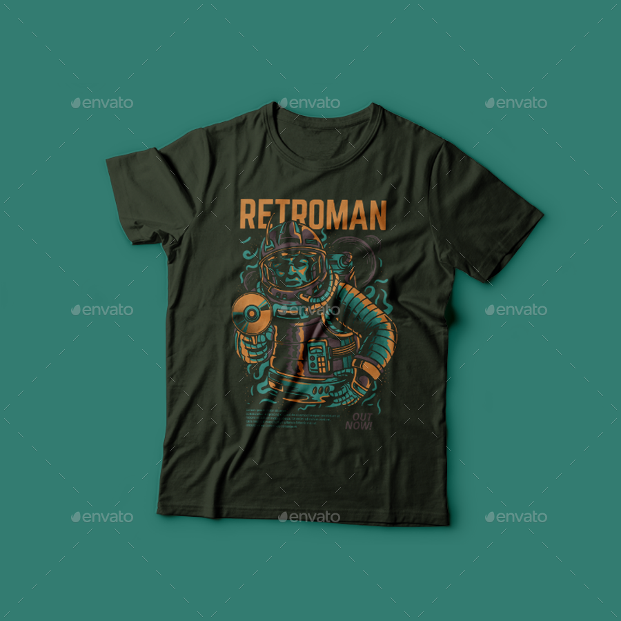  Retroman T-Shirt Design 