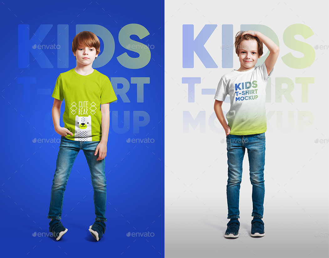  Mixed Kids T-Shirt Mockups 