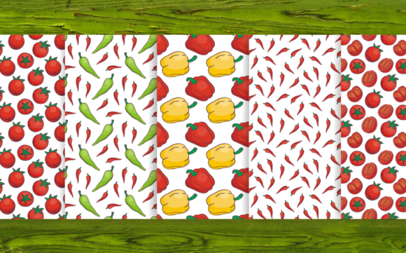 20 Seamless Vegetables Themed Patterns