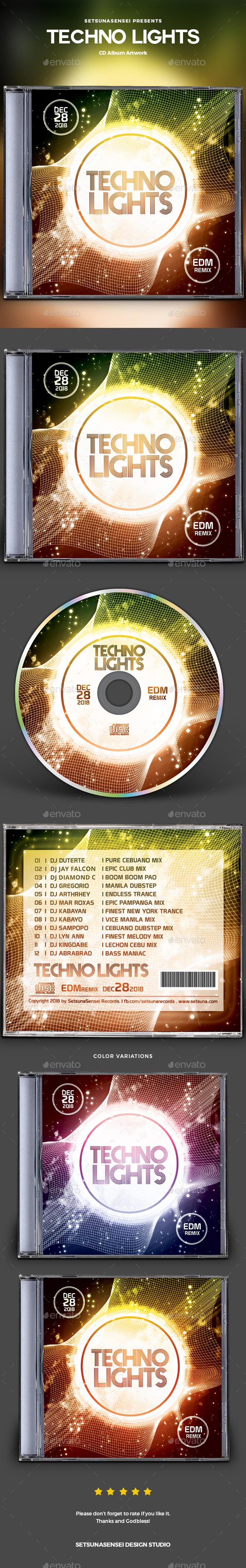  Techno Lights CD Album Artwork 