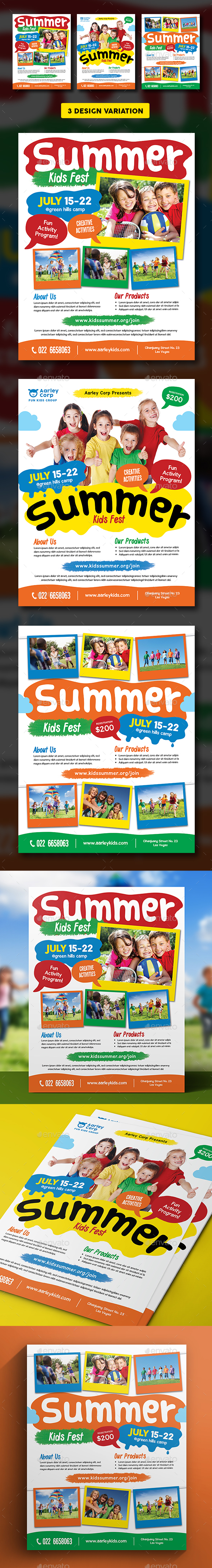  Kids Summer Camp Flyer 