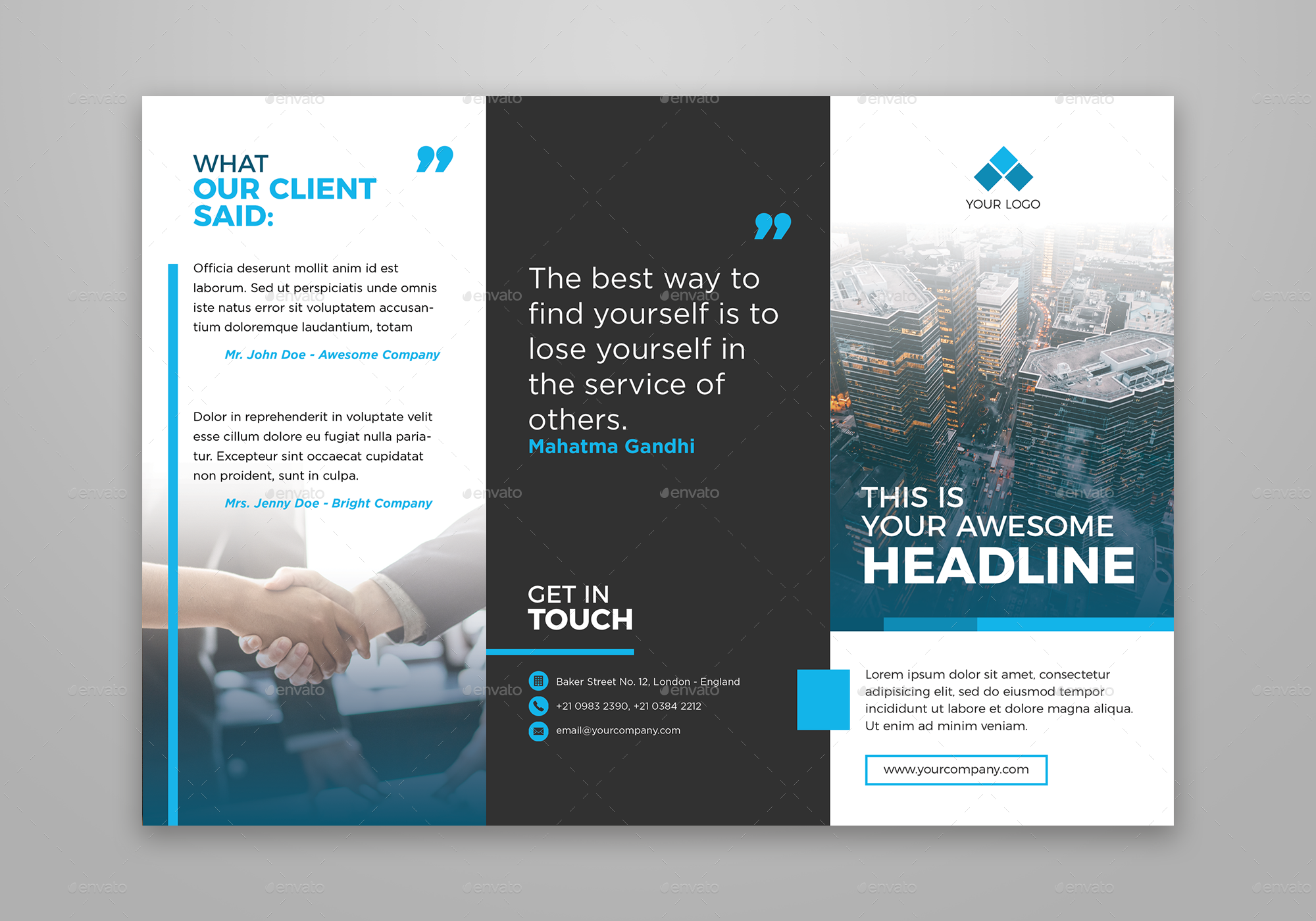  Trifold Corporate Business Brochure 