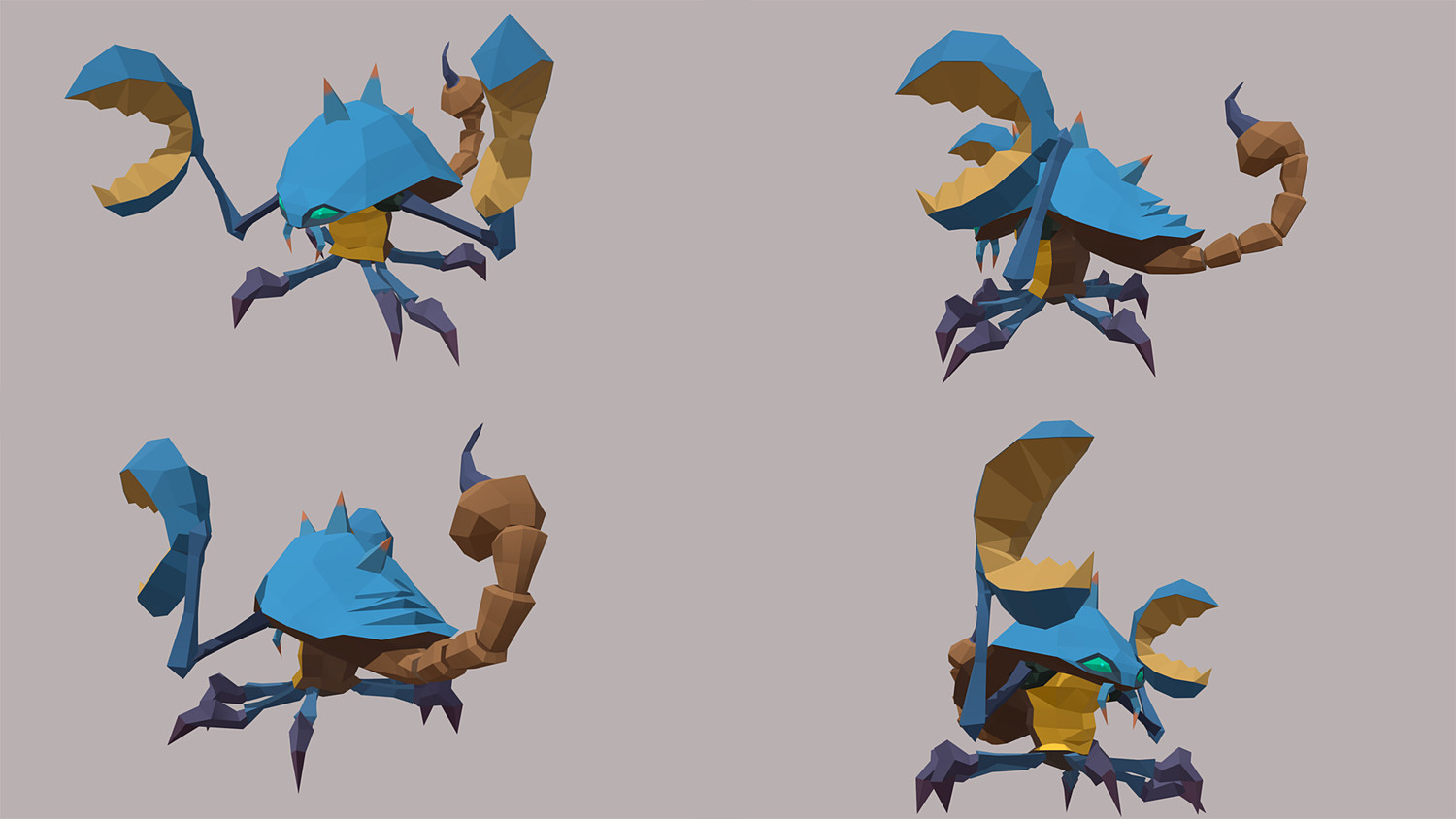 Low Poly Monster Cartoon Collection 01 - Animated