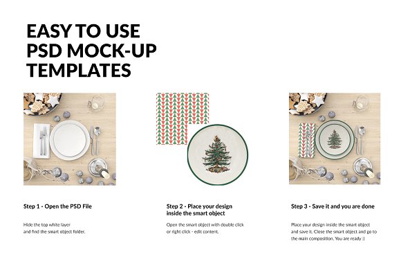 Christmas Plates &Tablecloth Set