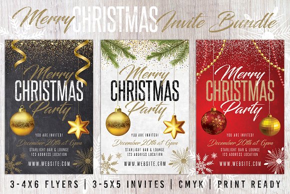 Christmas Holiday Invite Bundle Pack