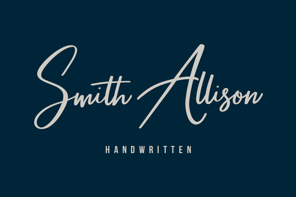 Smith Allison Signature Font 