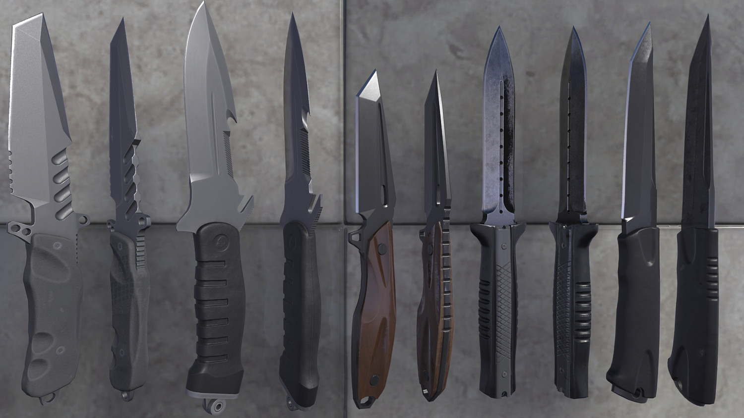 HQ PBR Combat knives pack