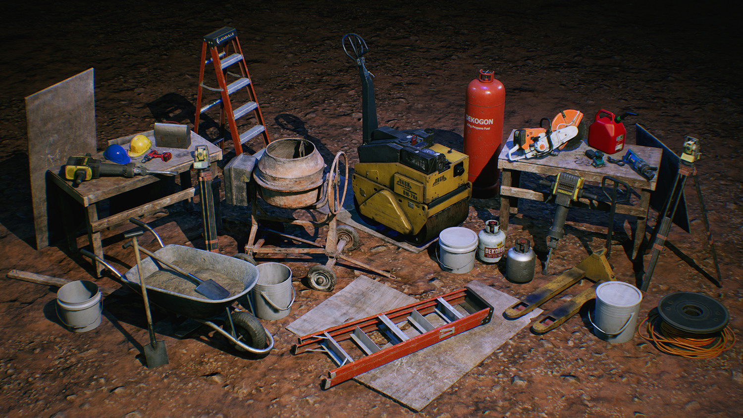 Construction Props COMBO PACK [UE4+Raw files]