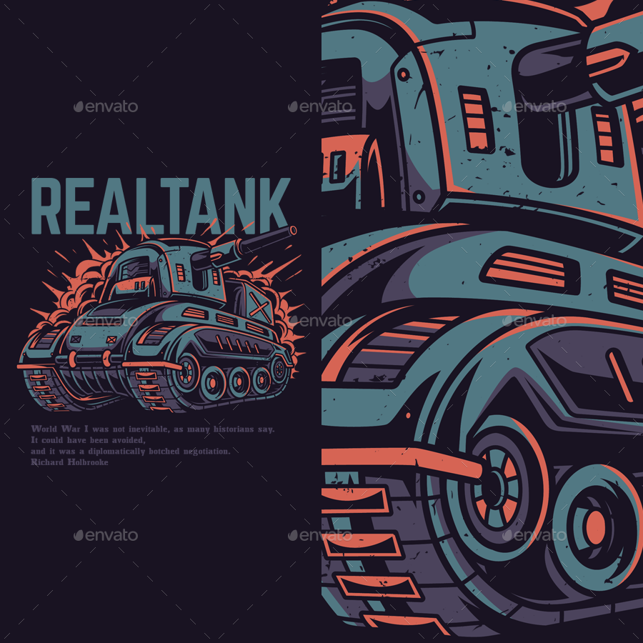  Real Tank T-Shirt Design 