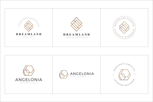 300 Geometric Premade Logo Bundle