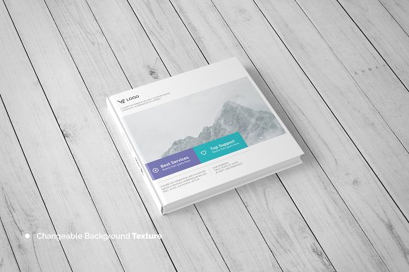 دانلود موکاپ کتاب مربع