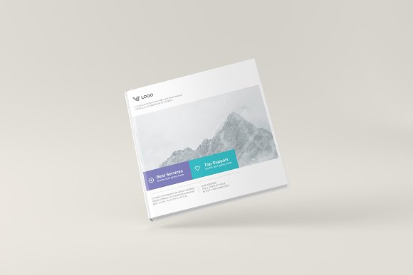 دانلود موکاپ کتاب مربع