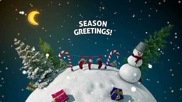 New Year card 3D 