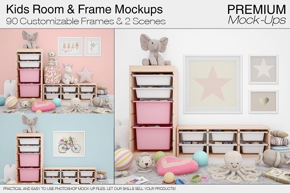 Kids Room & Frame Mockups