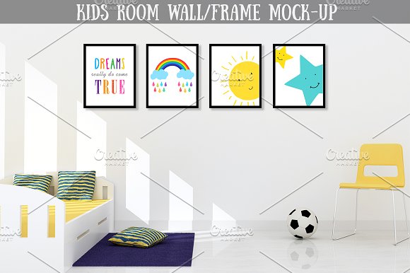 Kids Room Wall/ Frame Mock-up