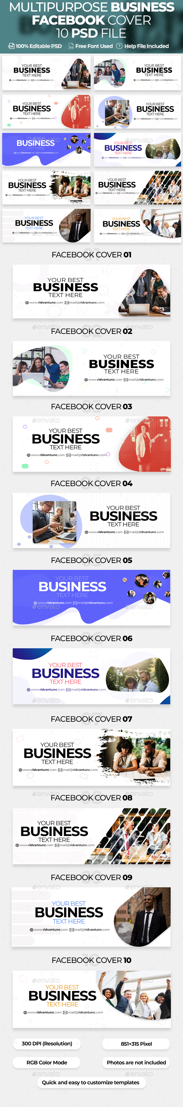  Multipurpose Business 10 Facebook Cover 