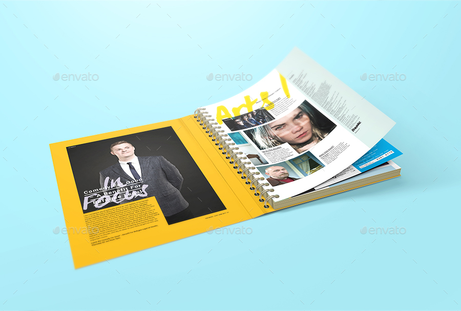 دانلود موکاپ کتاب با جلد سیمی