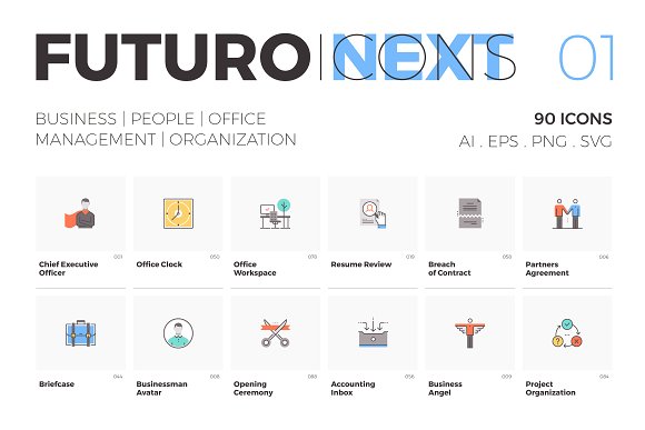 Futuro Next Icons / Business Pack