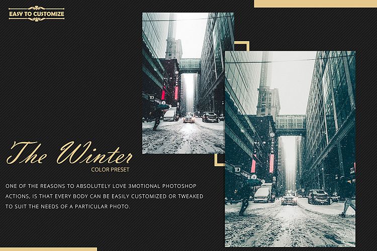 Winter Theme Color Grading Photoshop Actions Collection 02