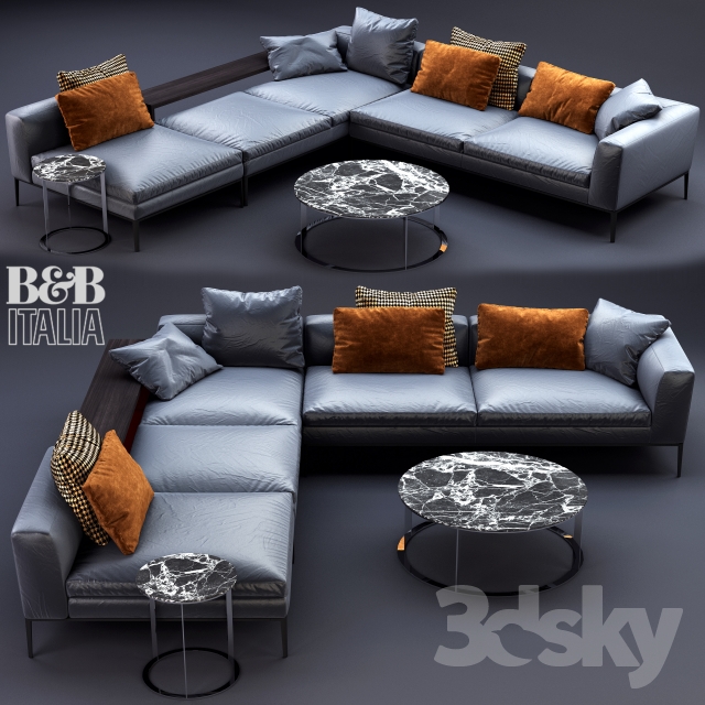 B &B Italia MICHEL Leather Sofa