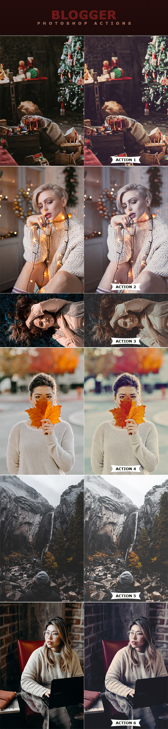 4 IN 1 Photoshop Actions Bundle