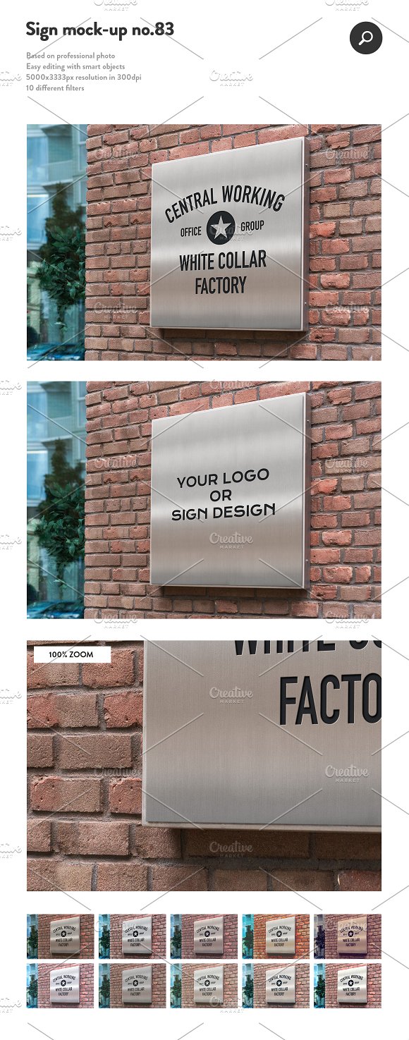 50 sign facade logo mockup bundle 2
