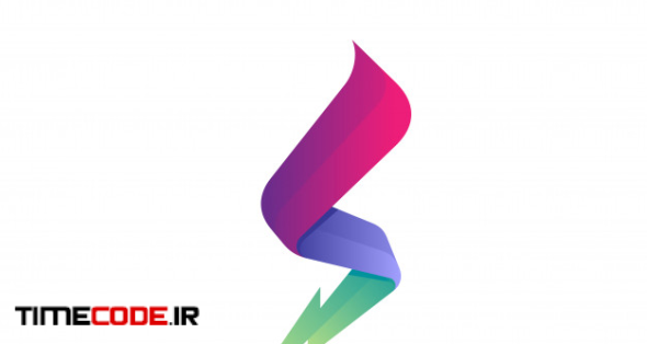 Letter S Thunder Logo Design 