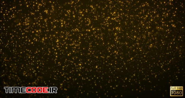  Gold Glitter Particle Falling 