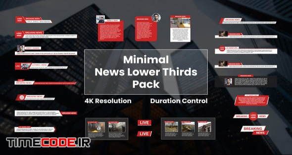  Minimal News Lower Thirds Pack 