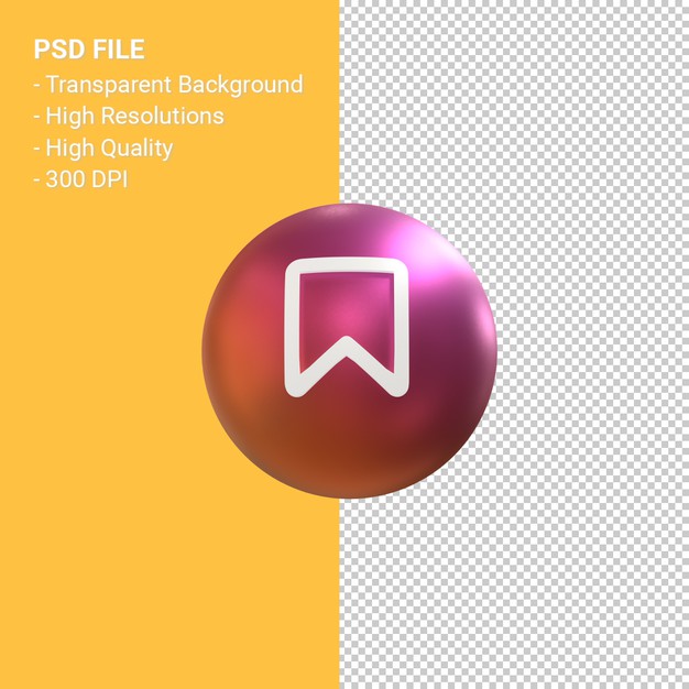 Pin Icon For Instagram 3d Balloon Symbol Rendering Isolated 
