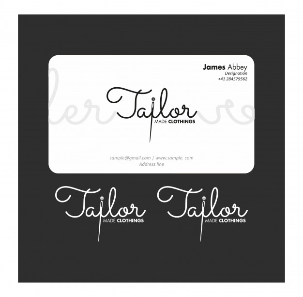 Tailor Logo And Visiting Card Design Vector 