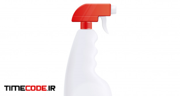 Realistic Of Plastic Blank Bottle With Pulverizer Or Atomizer For Liquid Detergent. 