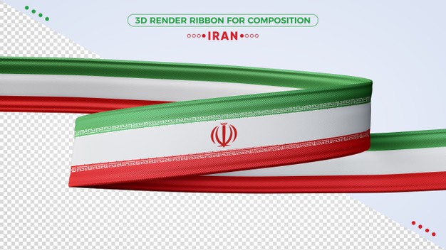 Iran 3d Render Ribbon For Composition 