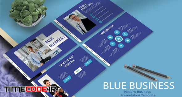 BLUE BUSINESS - Powerpoint Template