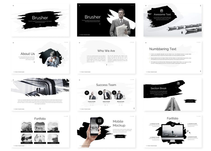 Brusher Powerpoint Template