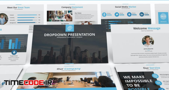 Dropdown Powerpoint Presentation Template