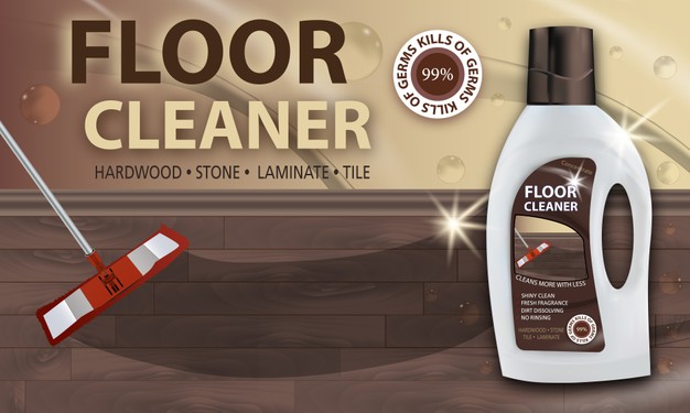 Package Floor Cleaner. Disinfectant Cleaner For Washing Floors. 